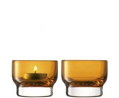 LSA International Photophore Ambre Hauteur 6 cm