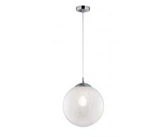 Wofi Lampe dintÃ©rieur, salon, suspension, suspension, lampe, chrome, tendance, verre, 40 W