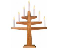 Star 219-16 chandelier Inside, 7 lumières matériel: chêne ca. 55 cm x 42 cm boite coloré