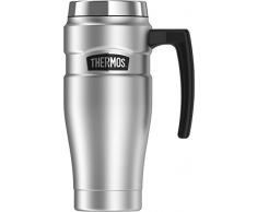 Thermos Mug de voyage en acier inoxydable avec anse 45 cl, Balai à franges 24, acier inoxydable, 24 Oz
