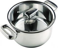 Zanussi Positano Faitout en Acier Inoxydable Couvercle en Verre, Argent, 24Â cm