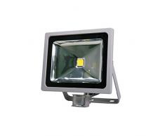 Unitec 48530Â Premium Spot LED, 50Â W, 3600Â Lumens avec dÃ©tecteur de mouvement, gris, 29,50Â x 16,50Â x 32,5Â cm