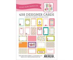 Echo Park Papier Memo Cartes 4Â x 6-inch-Little Filles
