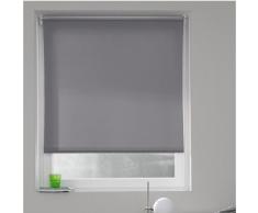 MADECOSTORE Store Enrouleur Tamisant Tissu Uni Gris - L64 x H190cm - Avec perçage