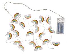 OOTB 57/8064 Guirlande Lumineuse, Rainbow avec Nuage, avec 10 LED, 4 cm, L : env. 2 m, Multicolore
