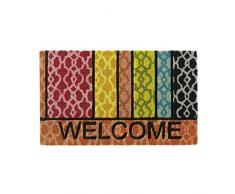 Paillasson Ruco imprimé Couleur Welcome 45x75cm - Fibre de Coco