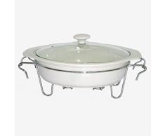 Better & Best Oval P Plat Ã four, forme ovale, moyenne, couvercle, blanc, dimensions 35 x 27 x 17 cm, matÃ©riau : cÃ©ramique/verre/mÃ©tal