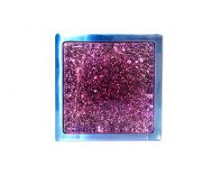 lcb manufactur BAL01110 Baladeur Lampe de table, modèle aluminium poli haute brillance, couleur du verre « Améthyste »