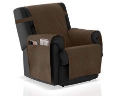 Bartali Couvre Fauteuil Larissa, Tissu Chenille Coton, 50% Polyester, Vison, 1Â Place