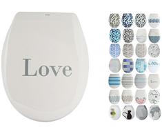 MSV Abattant WC, Multicolore, 45.5 x 37 x 5 cm, 38 pièces