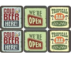 PAPILLON Dessous de Verre Absorbant, Style rÃ©tro