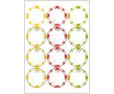 Tescoma 895292Â Ã©tiquettes pour Pots et bocaux, Papier, Multicolore, 24Â unitÃ©s