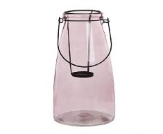 Dcasa Bougeoir en Verre pour décoration de Maison, Unisexe, Adulte, Rose, Unique