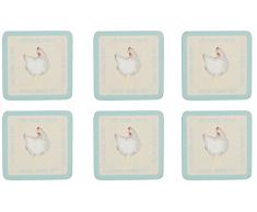 Creative Tops 5211566 Dessous de Verre, Bois Dense, Multi/Colour, 11 x 11 x 7 cm