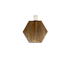 STEPHANOISE Magnet RÃ©sine Hexagone, Marron Clair, Taille 8 x7 cm
