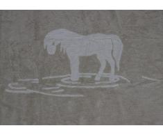 Aratextil Hippocampe Tapis pour Enfant, Coton, Beige, 120Â x 160Â cm