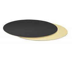 Decora Plat à Tarte, 32 cm, Or/Noir