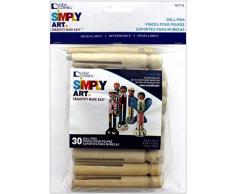 Loew Cornell Woodsies Lot de 30 Ã©pingles pour poupÃ©e Multicolore 8,35 x 17,24 x 23,59 cm