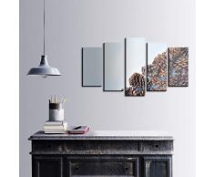 Bonamaison DÃ©coration Murale Ensemble de 5 Impression sur Toile, Dimensions: 100 x 60 Cm - ConÃ§u et fabriquÃ© en Turquie