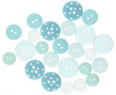 Doodlebug Assortiment de Boutons monochromatiques pour Piscine 24/Pkg