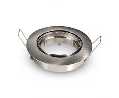V-TAC SKU.3588 Coupelle Spot Orientable GU10 SATIN VT-779, Plastique,et autre materiaux, Profondeur :30 mm