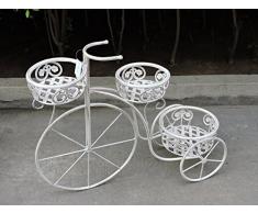 Euronovità Plantes Vélo avec Porte Pots, Fer forgé, crème, Large