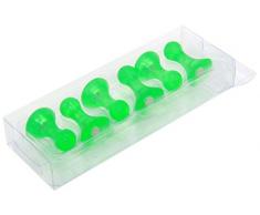 Magnet ExpertÂ® F4M19G-1 Vert Gros Aimant fruitÃ© de la quille - Bureau & frigo (diamÃ¨tre de 19mm x 30mm de Hauteur) (1 Paquet de 6), Argent