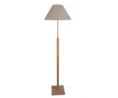 Tosel 51159 Lampadaire 1 Lumière, Bois, E27, 40 W, Blanc, 40 x 155 cm