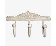 Better & Best Cintre Ã 3 rosaces en mÃ©tal Blanc 13,3 x 3,7 x 8 cm Taille Unique