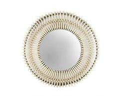 Dcasa Miroir Mural en Bambou pour décoration de la Maison Unisexe Adulte, Couleur Unique