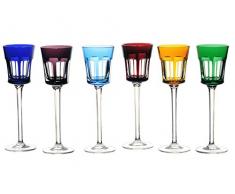 Cristal de SÃ©vres - Boite 6 Verres Ã Vin Segovie T.299 - Taille 25 cm