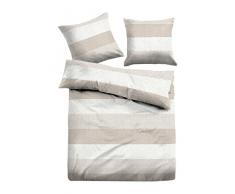 TOM TAILOR 0849790 Parure de lit en Flanelle mÃ©langÃ© avec taie doreiller (Coton 60 % recyclÃ©) 1 Housse de Couette 135 x 200 cm + 1 taie doreiller 80 x 80 cm Taupe