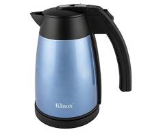 Carafe Ã bouilloire thermique anti-goutte en acier inoxydable, 1200 W, Acier inoxydable, bleu, 1Â l