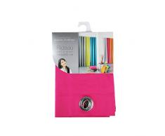 douceur dintérieur rideau a oeillets 140x260 cm coton popsys fuchsia