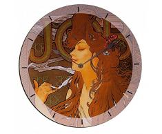 Artopweb EC35035 Pendule Murale, Bois, Multicolore, 60 x 0,5 x 60 cm