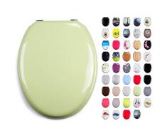 MSV 140018 Abattant WC MDF Vert Amande, INOX