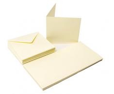 Le Papier Palace 25Â Cartes et enveloppes 17,8Â x 17,8Â cm, Ivoire