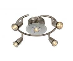 Lucide BINGO-LED - Spot Plafond - Ã 41 cm - LED - GU10 - 5x5W 2700K - Chrome DÃ©poli