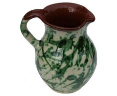Amazing Cookware en Terre Cuite Splatter Carafe Traditionnelle, crème et Vert