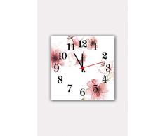 Bonamaison Horloge Murale en MDF, Multicolore, 30 x 30 cm