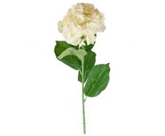 Better & Best Fleur de Hortensia Artificielle Grande, Tissu et Plastique, Blanc, 56Â x 18Â x 18Â cm