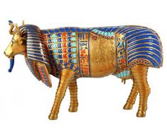 Art in the City - Vache en résine Décoration Statuette - Sculpture PharaCOW antique Peint à la main 32cm - 80642