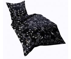 Fleuresse Moderne Classique 102568 Fb. 11 Draps de lit en Satin Maco 135 x 200 cm Noir