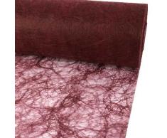 25 m sizo Flor® Original Chemin de table pour 30 cm, couleurâ¯: bordeaux