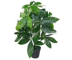 Leaf LEAF-7071 Design UK Pot de Fleurs en Plastique Noir 50 cm, 50cm Money Tree Plant