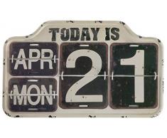 GEESE Calendrier, métal, Multicolore, 3 x 40 x 23 cm