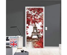 Walplus Tour Eiffel Autocollant Mural, Vinyle Multicolore, 103 X 5.4 X 5.4 CM