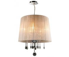 Motif Les Grönlund 9357/5/blanc Lustre en cristal Big, Blanc Chrome, E14