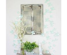 Walplus Mint 3D Fleurs Autocollants Amovible Auto-Adhésif Mural Art Stickers Vinyle Maison Décoration DIY Salon Chambre Bureau Décor Peint Enfants Chambre Cadeau,9 X 9 CM