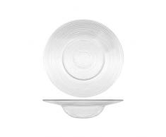 H & H 7634126Â Lot de 6Â Assiettes Verre Circle fonds CM26Â ameublement Table